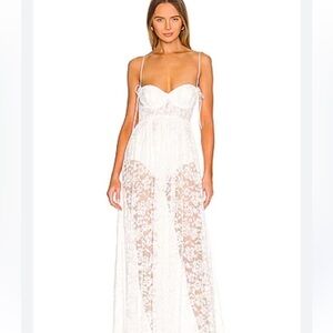 chinese dress ladies For Love & Lemons Emmaline Maxi Dress  Mikinola